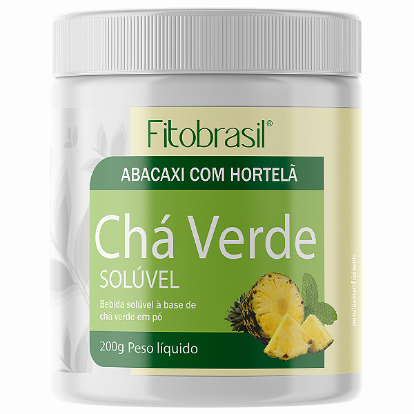 Chá Verde Soluvel sabor Abacaxi com Hortelã 200g