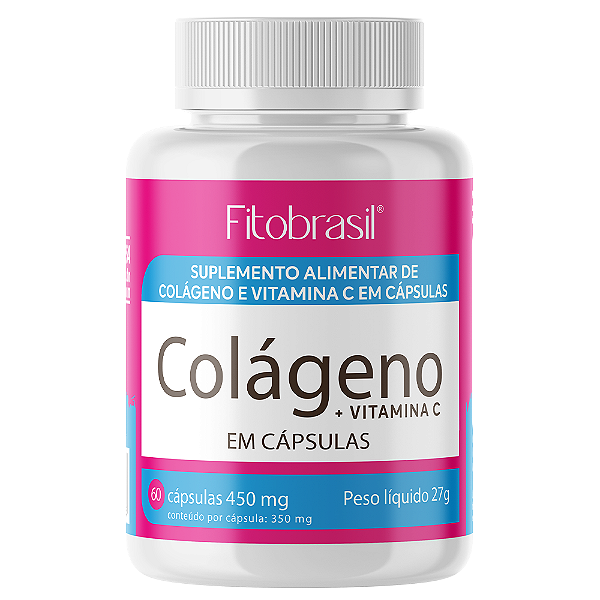 Colágeno com vitamina C 60 cáps