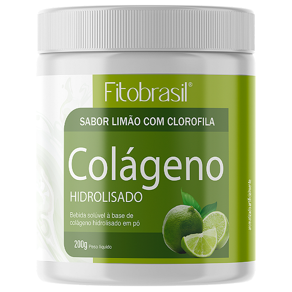Colágeno em pó sabor Limão com Clorofila 200g