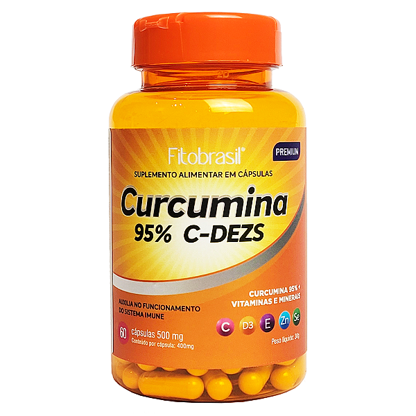 Curcumina C-DESZ (Curcumina, vitamina C, D, E, selênio e zinco) - 60 cáps