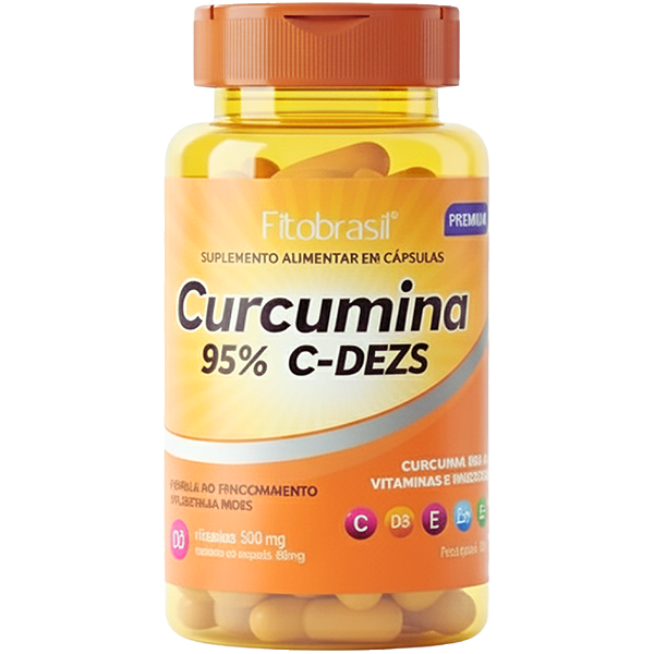 Curcumina C-DESZ (Curcumina, vitamina C, D, E, selênio e zinco) - 60 cáps