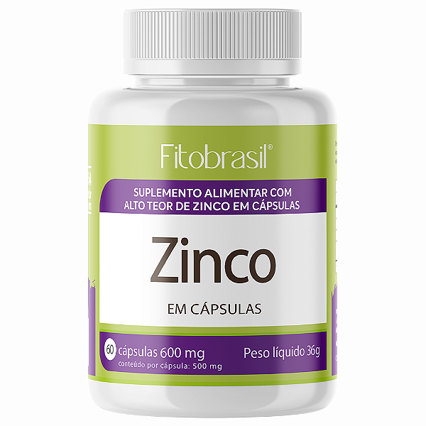 Zinco 500 mg - 60 cáps
