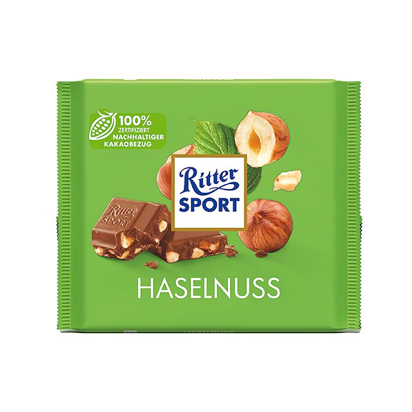 PRÉ VENDA - Chocolate Ritter Sport Haselnuss 100g