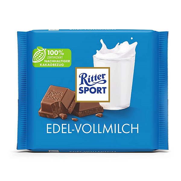 PRÉ VENDA - Chocolate Ritter Sport Edel - Vollmilch 100g