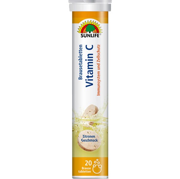 Vitamina C efervescente Sunlife - Importada da Alemanha