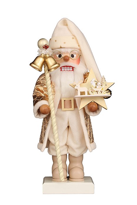 Quebra Nozes - Weihnachtsmann weiß/gold