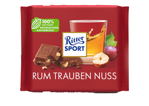PRÉ VENDA - Ritter Sport - Rum Trauben Nuss