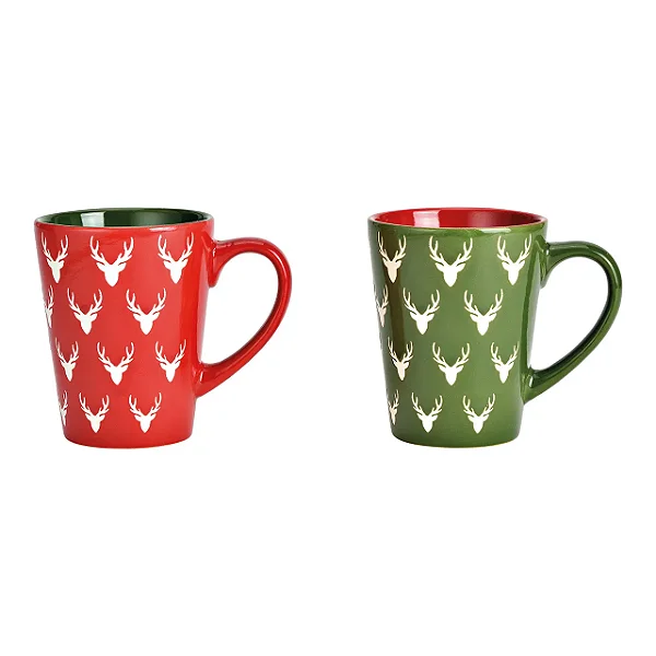Caneca Com Cabeca de Cervos
