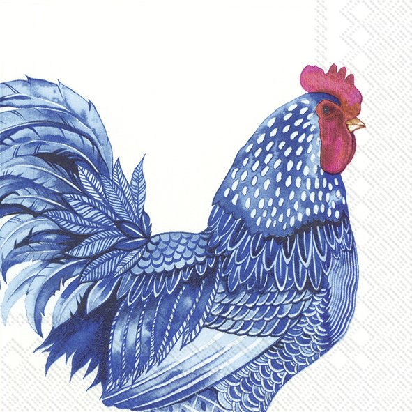 Guardanapos Farmhouse Blue Plumage - Importados da Alemanha