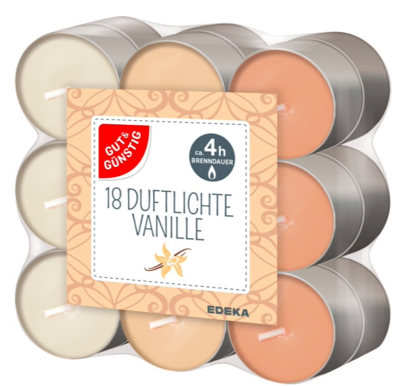 Velas tipo Réchaud "VANILLE"- Importadas da Alemanha