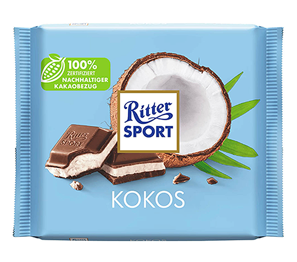 PRÉ - VENDA Chocolate Ritter Sport Kokos 100g