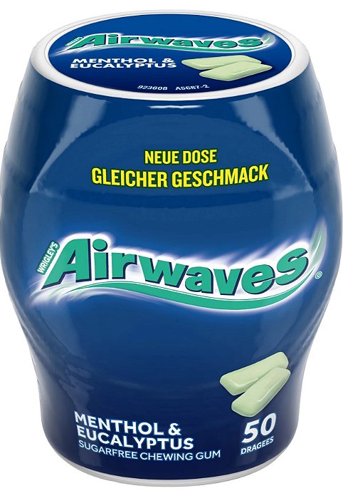 PRÉ VENDA - Chicletes Airwaves Menthol + Eukalyptus 50 unidades