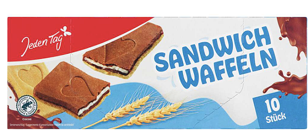 PRÉ - VENDA Sandwich Waffeln 128g