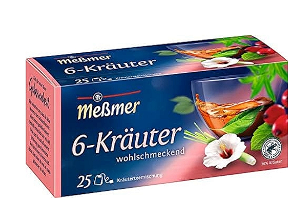 PRÉ - VENDA  Chá Meßmer 6-Kräuter Tee- Importado da Alemanha
