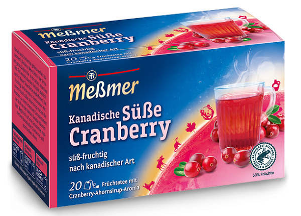 PRÉ - VENDA  Chá Meßmer Kanadische Süß Cranberry - Importado da Alemanha