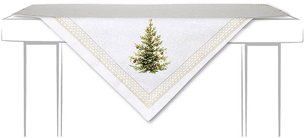 Toalha de Mesa, 100cmx100cm, CLASSIC CHRISTMAS TREE