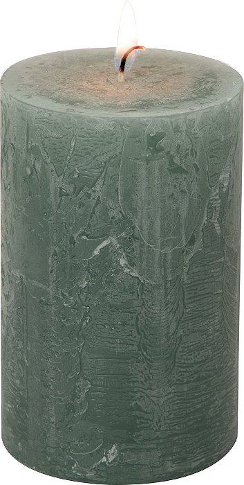Vela Cilíndrica verde -11 cm - Importado da Alemanha