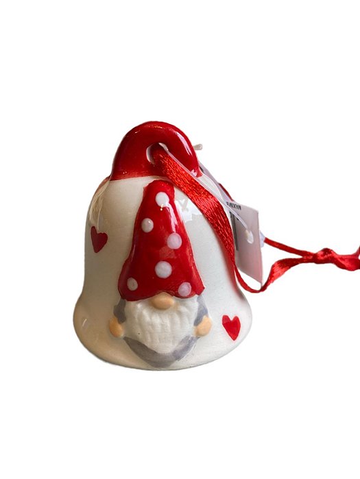 Delicados Sinos Natalinos de Cerâmica