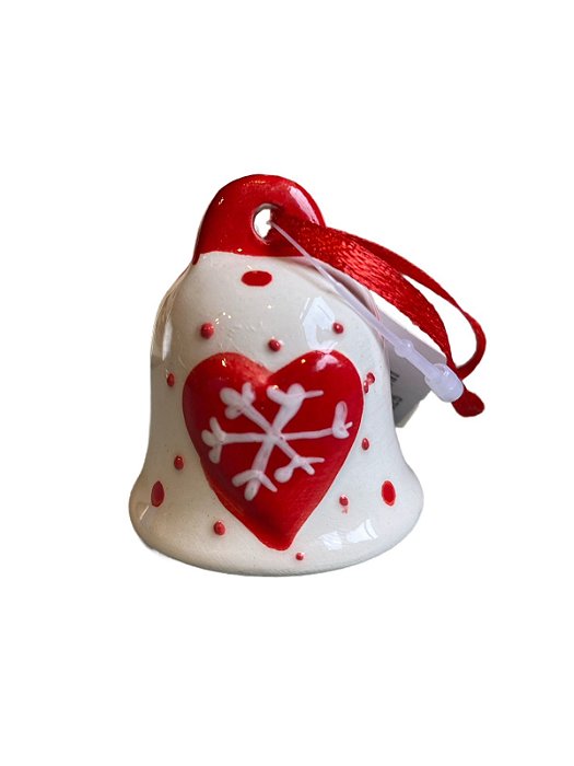 Delicados Sinos Natalinos de Cerâmica