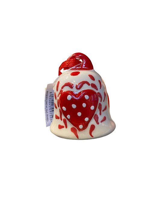 Delicados Sinos Natalinos de Cerâmica