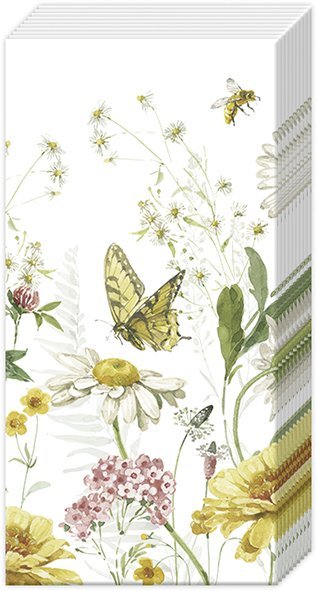 Lenço de Papel - WILDFLOWER AND BUTTERFLY