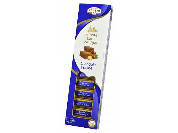 PRÉ VENDA - Chocolate Erasmi Nougat Gianduja Praliné 125 g – Importado da Alemanha