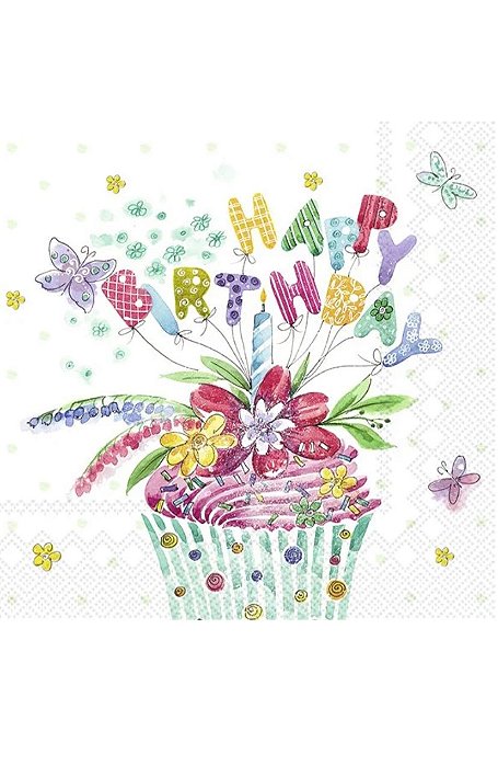 Guardanapo - BIRTHDAY CUPCAKE