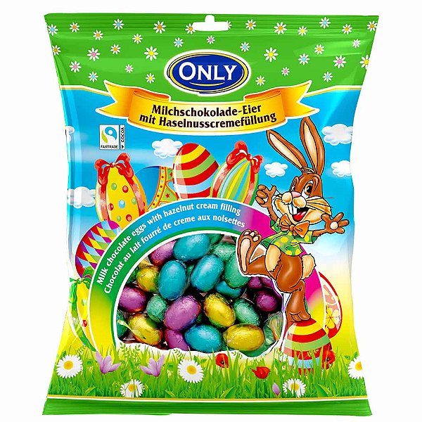 PRÉ VENDA - Ovinhos de Chocolate com Creme de Avelã 400g