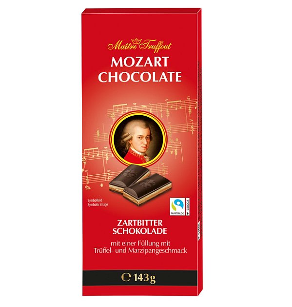 PRÉ VENDA - Chocolate Truffout Mozart Zartbitterschokolade 143g