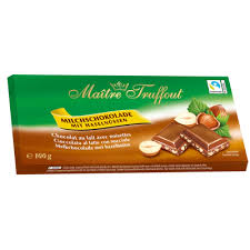 Maitre Truffout Tafelschokolade Milchschokolade Haselnuss 100g - Chocolate ao Leite com Avelã