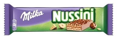 PRÉ VENDA - Milka Nussini Haselnuss 31,5g – Chocolate Crocante com Avelã