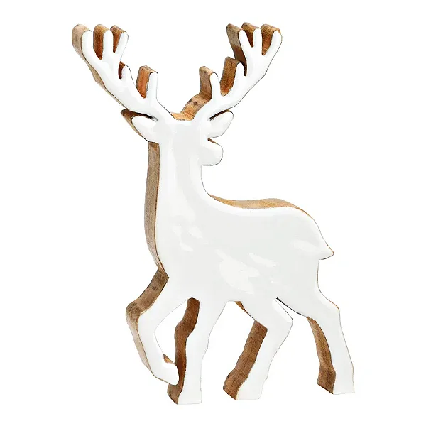 PRÉ VENDA - Veado em Madeira Branco