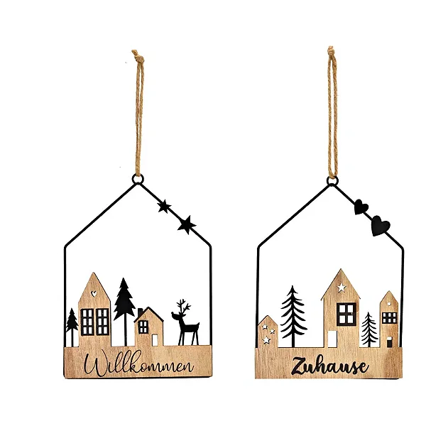 PRÉ VENDA - Cabideiro Decorativo “Zuhause – Willkommen”
