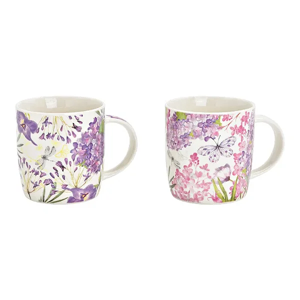 PRÉ VENDA - Caneca com Decoração Floral importada da Alemanha