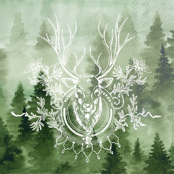 Guardanapo Unitario - FOGGY FOREST