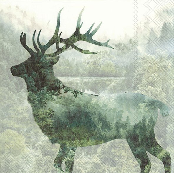 Guardanapo Unitario para Decoupage - MAGIC DEER