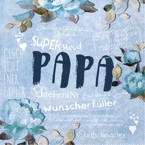 Guardanapo Unitario para Decoupage - PAPA BLUE