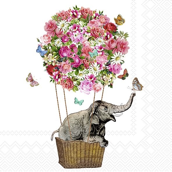 Guardanapo Unitario para Decoupage - ELEFANT