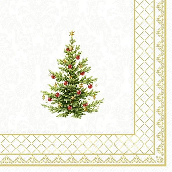 Guardanapo Unitario para Decoupage - CLASSIC CHRISTMAS TREE