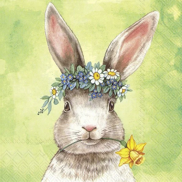 Guardanapo Unitario para Decoupage - EASTERFRIENDS 'BUNNY'