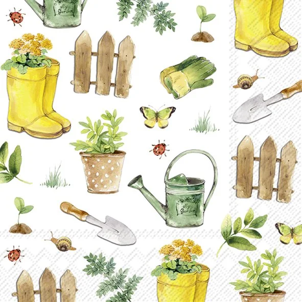 Guardanapo Unitario para Decoupage - GARDENING