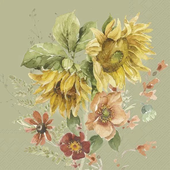Guardanapos Unitarios para Decoupage - LATE SUMMER FLOWERS