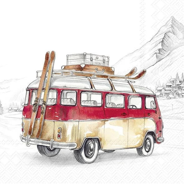 Guardanapos Unitarios para Decoupage - SKI ADVENTURES