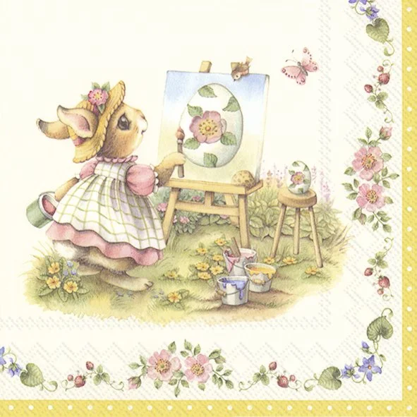 Guardanapos Unitarios para Decoupage - SPRING EASTER TIME (V&B)