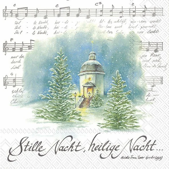 Guardanapo Unitario para Decoupage - STILLE NACHT, HEILIGE NACHT