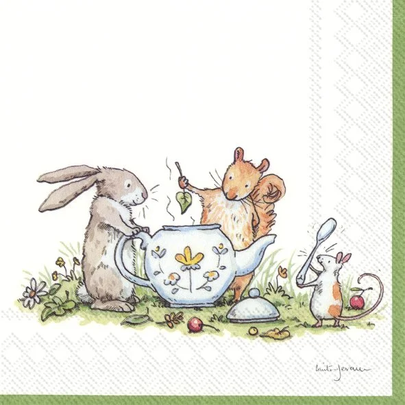 Guardanapo Unitario para Decoupage - TEA PARTY