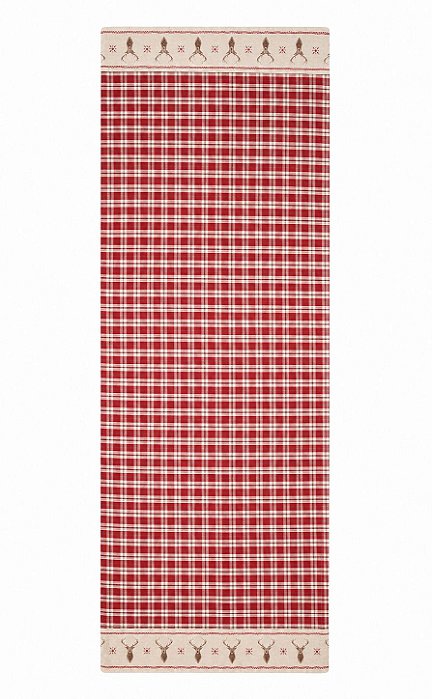 Trilho de Mesa Xadrez Vermelho Claro 50x140 cm