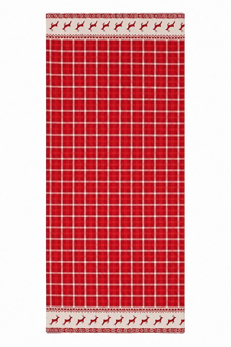 Trilho de Mesa Xadrez Vermelho Escuro 50x140 cm