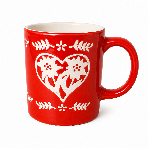 Caneca Edelweiss Vermelha – Importada da Alemanha
