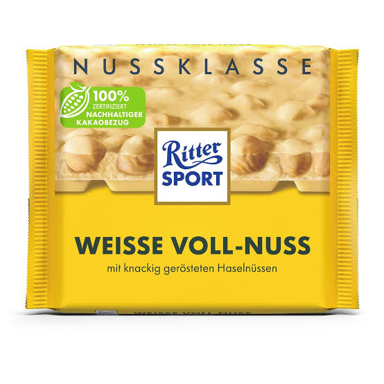 PRÉ VENDA - Chocolate Ritter Sport Weisse Voll-Nuss